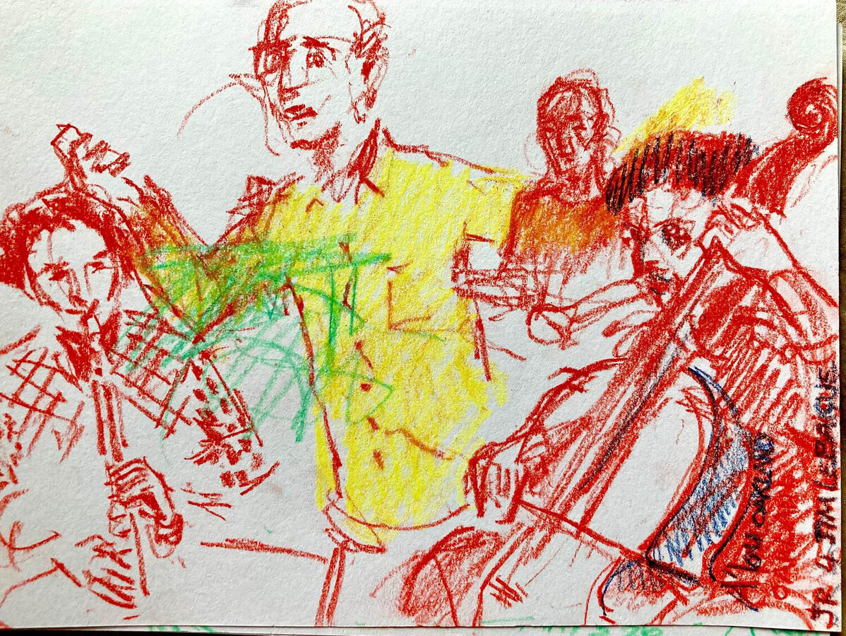 Jean Michel Van Schouwburg, Adrian Northover, Marcio Mattos, Dave Fowler: Sketch by Annalou